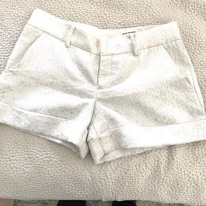 Club Monaco white silvery shorts NWOT